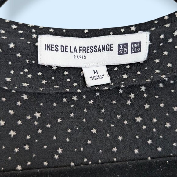 Ines De La Fressange Black Starry Wrap Dress - Picture 9 of 10